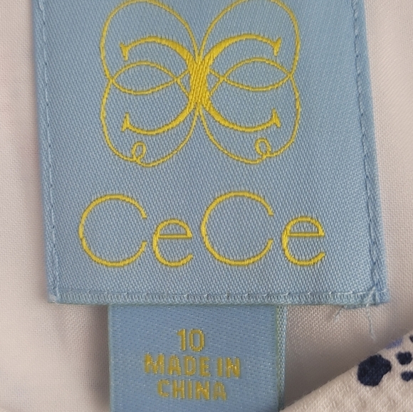 **NWT**‎ CeCe "APRIL" Cutout Fit and Flair Ultra White Dress - Picture 7 of 12